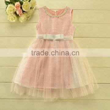 Aqua Pink Color Kids Party Wear Dresses for Girls of 2-6 Years photo-6