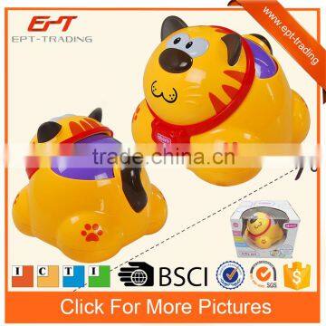 Cartoon electric plastic walking animal toy with music