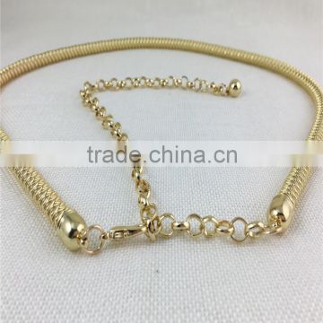 Elastic metal chain belt for women