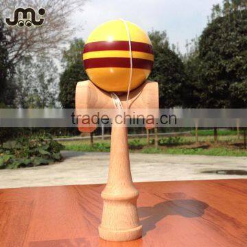 Memory Slim Design Yellow With Brown Stripe Kendama