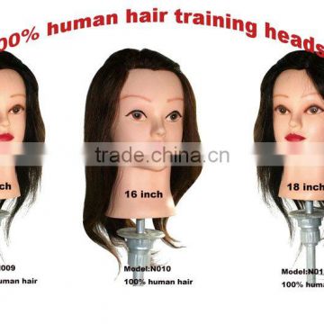 100%human hair training wig