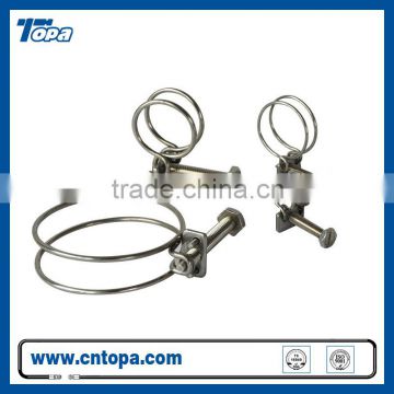 Spring Band Screw Double Wire Hose Clamp