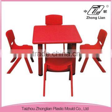 Children size cheap 4 chair 62cm plastic dinning table