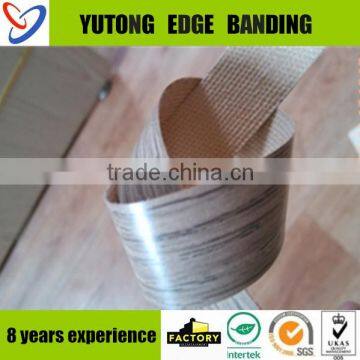 Wood grain Melamine edge banding preglued for office table