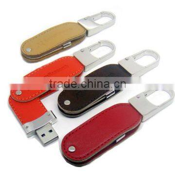 China supplier wholesale leather usb pen drive, OEM leather flash drive usb, genuine leather swivel usb flash