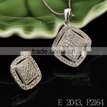 Micro pave setting 925 sterling silver jewelry