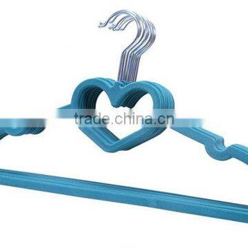 Non Slip Flocked Velvet Heart Coat Clothes Garment Hangers photo-4