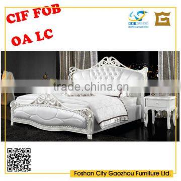 2016 hot sale high quality double leather sofa bed for the bedroom furniture