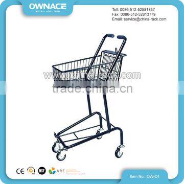 Powder Coating Wire Basket Shopping Cart Shopping Trolley