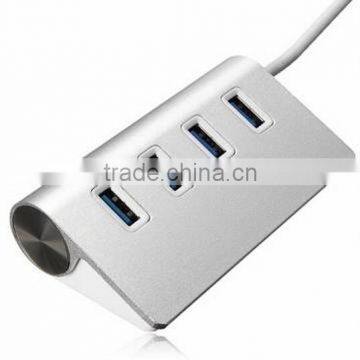 New Portable USB 3.0 4 Port Aluminum USB Splitter Hub With USB Cable photo-4