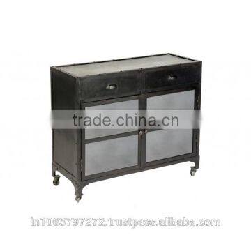 Sideboard with glass