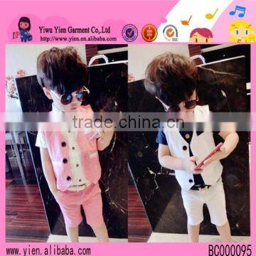 2015 Fashion Korea Style Hot Sale Boy Suit Boutique Shop New Arrived Two Piece Clothes Children Boy Wedding