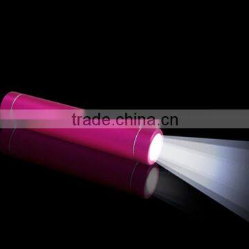 Free Sample OEM Cheap 2600mAh Mobile Power Bank, LED Torch Light Power Bank 2600mAh