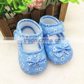 0-18 Months Infant Prewalker Toddler Girls Kid Bowknot Soft Anti-Slip Crib Shoes