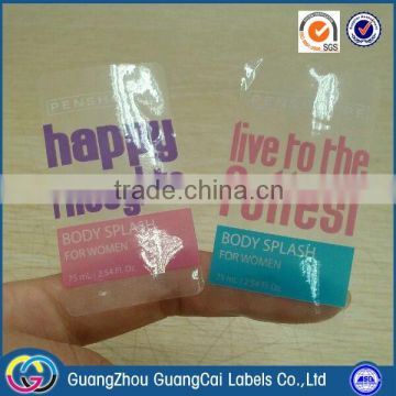 plastic roll transparent adhesive label hang paper tag