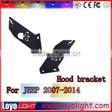 Jeep Hood Led Bracket for 20inch Single Row Led Light Bar ON Jeep Wrangler Accessories LED Hood Mount Kit