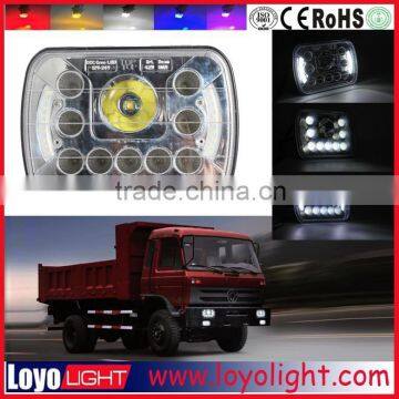 Newest!!! square 7 inch led headlight for truck, tractor with angel eyes 45W 5x7 led headlight