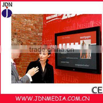 wall mounted LED interactive digital advertising display in shopping center/bank/commercial building