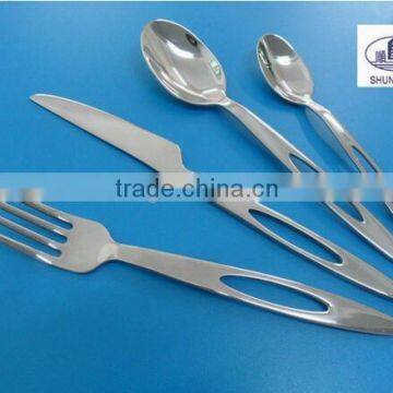 stainless steel cutlery set with hollow handle