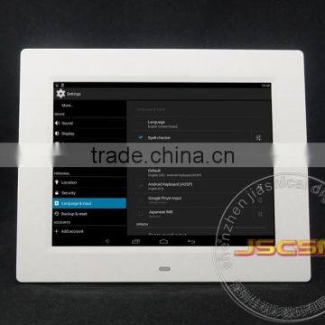 Hot selling 8inch wifi digital photo frame mp4 player with android 4.4 system support apps installation for software advertising