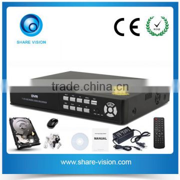 new 4ch full D1 support hdmi p2p cloud technology dvr with 2 SATA