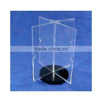 acrylic menu holder/rotated acrylic menu holder