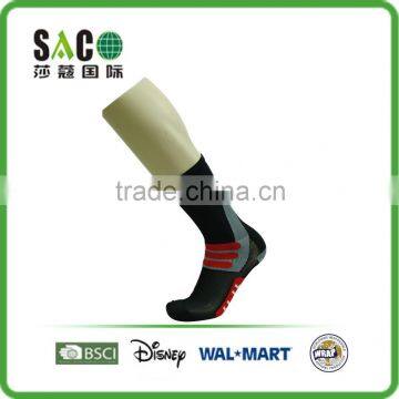 Red Three Stripes Red Well Crib Pattern Black Nylon Sport Socks