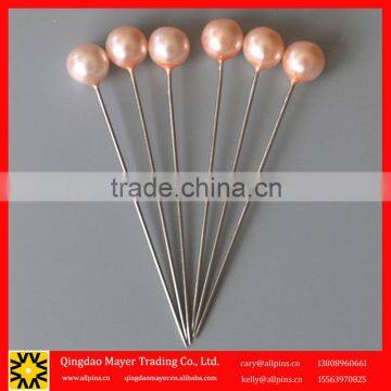 China Qingdao Supplier Light Pink Pearl Head Shirt Pins