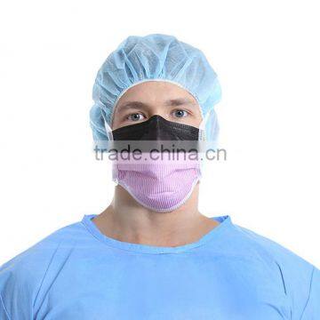 Ecoma Industries Print Procedure Surgical Face Mask , Fog-free Mask With Face Shield Fluidsheild Pleated Ties