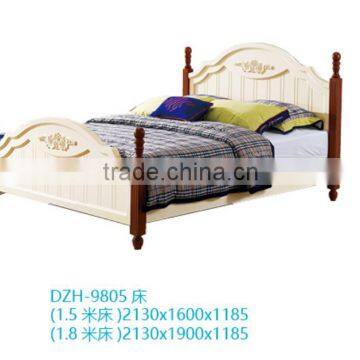 Mediterranean Style High-grade Korean Bed 1.5m and 1.8m of Carve Patterns of Designs