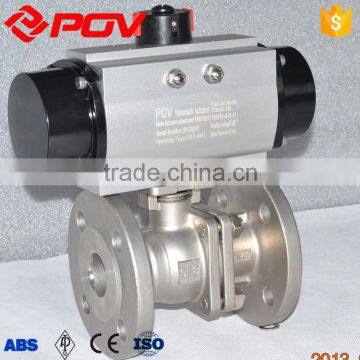 POV Newest Ss316 Flange Connection Pneumatic Ball Valve photo-5