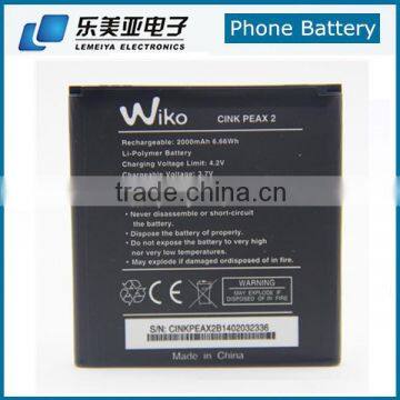 2000mah Li-ion Spice Mobile Battery for Wiko Rainbow Cink Peax 2