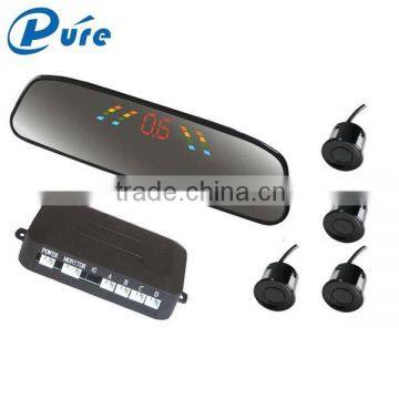 Led digital display car reversing rear view parking assist system with 4 sensors