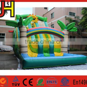 Brand New 24 ft Tall Dual Lane Tropical Inflatable Water Slide For Party