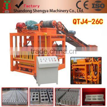 best selling QTJ4-26C automatic block machine price for sale, concrete hollow&solid brick making machine