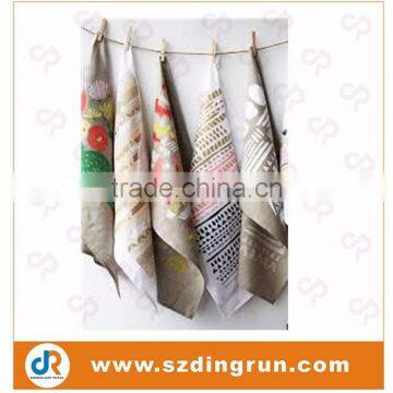 Hot selling linen tea towel printed