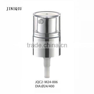 Aluminum liquid dispenser pump,special size 24/400 lotion pump dispenser,personal cosmetics cream pumps