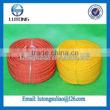 6mm bright red yellow PE twist rope