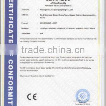 CE for LED DRIVING LIGHT