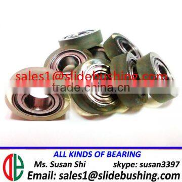 Curtain Window Sliding Door Plain Bearing 625 Wrapped Polyurethane PU Rubber Ball Bearing U V Groove Ring Plastic Coated Bearing photo-6