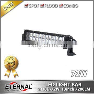 72W 13" 4D driving spotlight heavy duty equipments excavator bulldozer crane motor grader high power work light bar