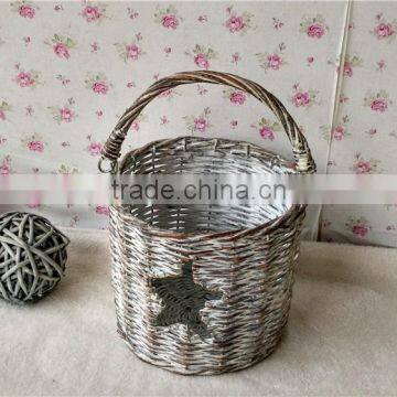 jiayu Portable suitable and cheap willow wine basket with handle