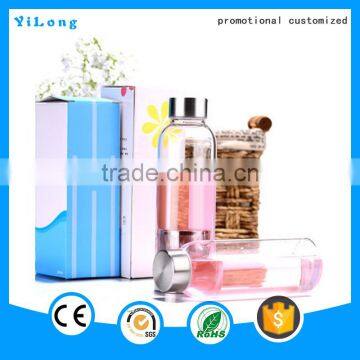 2016 Best Sale China Wholesale 300ml Borosilicate Glass Tea Bottle Water Bottle With Handmade Glassware OEM photo-6