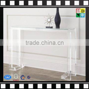 custom acrylic console table ODM design acrylic waterfall for living room new plexi acrylic ocasional console table bedroom use