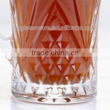 Clear Fancy Shape Machine Made Beer Glass Mug With Handle photo-4