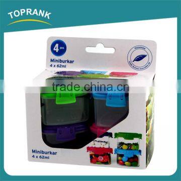 4pcs Mini Candy Food Fruit Snack Storage Box Square Plastic Food Storage Container photo-2