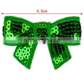 Hot Sale Fashion Colorful Grosgrain Sequin Hair Bow Wholesale Hair Bows With Clip