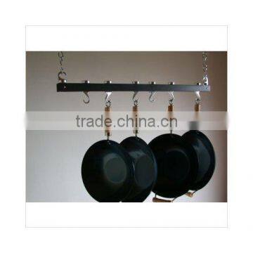 wrought iron kitchen hanging pot rack