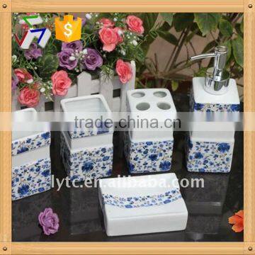 5pcs square ceramic bathroom sets