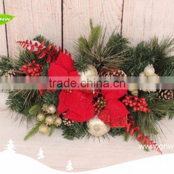 GNW CHGR-1607029 Hot Boutique Wholesale Christmas Garland With Candle Holder for Table Decoration photo-3